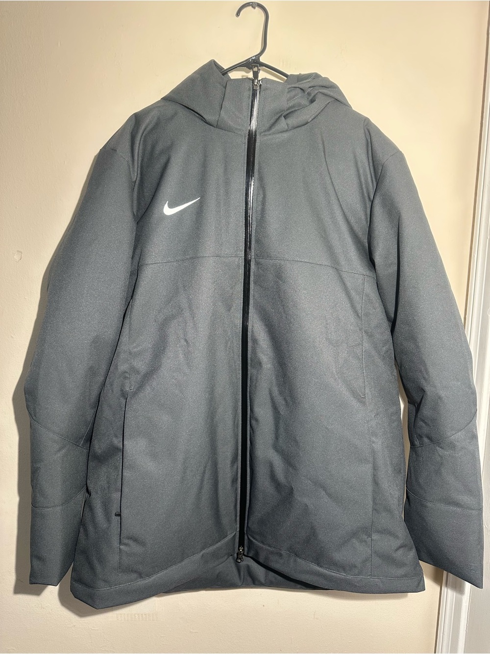Nike 550 Duck Down Parka Football NFL Issued Jacket Grey DJ6526-060 Size XL NWT